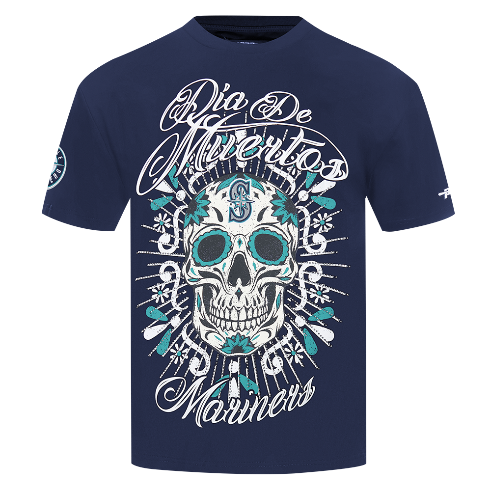 Pro Standard MLB Eternal Skull Drop Shoulder Tee Seattle Mariners Navy