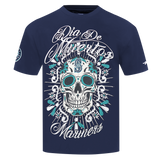 Pro Standard MLB Eternal Skull Drop Shoulder Tee Seattle Mariners Navy