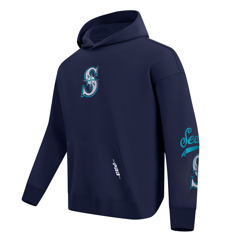 Pro Standard MLB Living Large Drop Shoulder Hood Seattle Mariners Navy