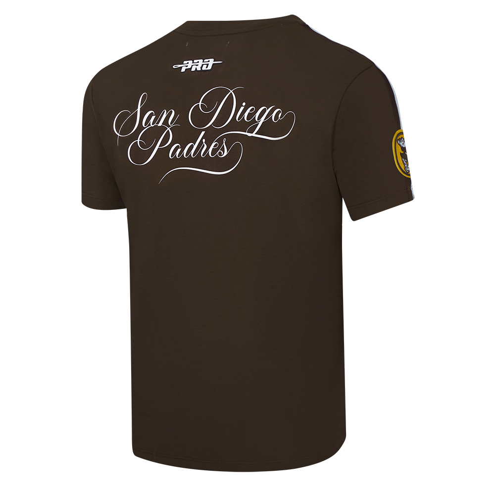 Pro Standard MLB Sugar Skull Stripped Tee San Diego Padres Brown