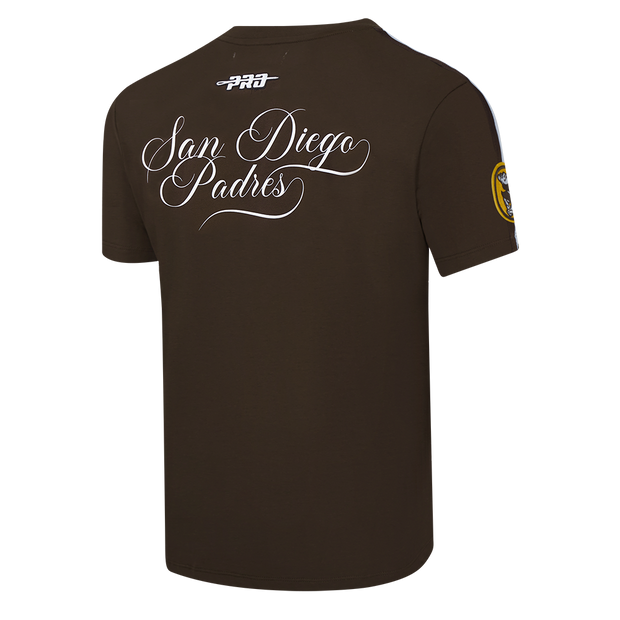 Pro Standard MLB Sugar Skull Stripped Tee San Diego Padres Brown