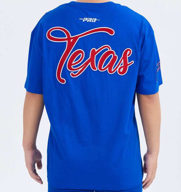 Pro Standard MLB City Signature Drop Shoulder Tee Texas Rangers Royal Blue