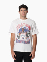 Mitchell & Ness NBA Star Burster Tee Philadelphia 76ers Iverson Vintage White