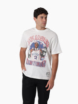 Mitchell & Ness NBA Star Burster Tee Philadelphia 76ers Iverson Vintage White