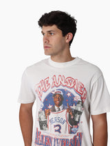 Mitchell & Ness NBA Star Burster Tee Philadelphia 76ers Iverson Vintage White