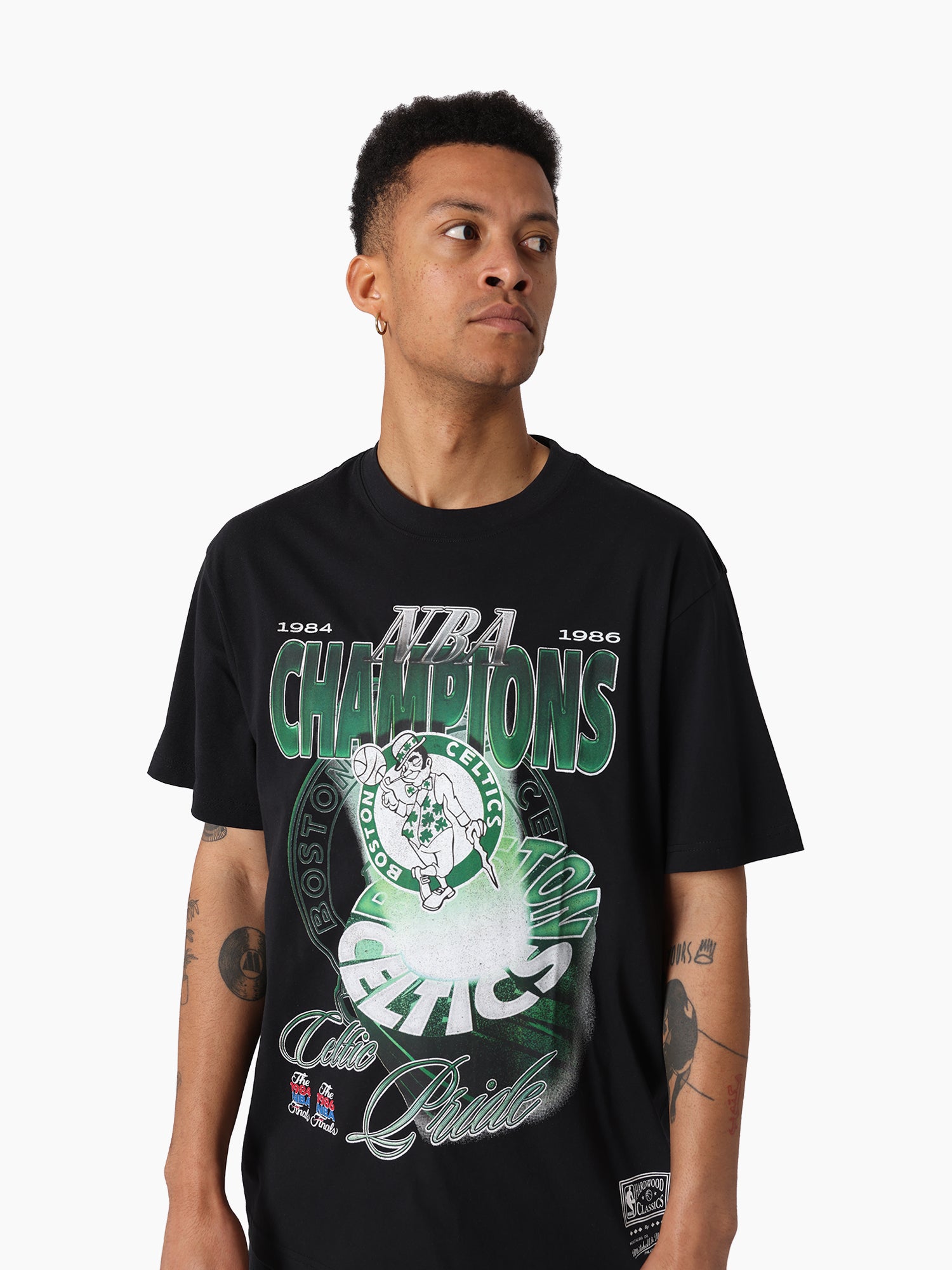 Mitchell & Ness NBA Hardlight Tee Boston Celtics Faded Black