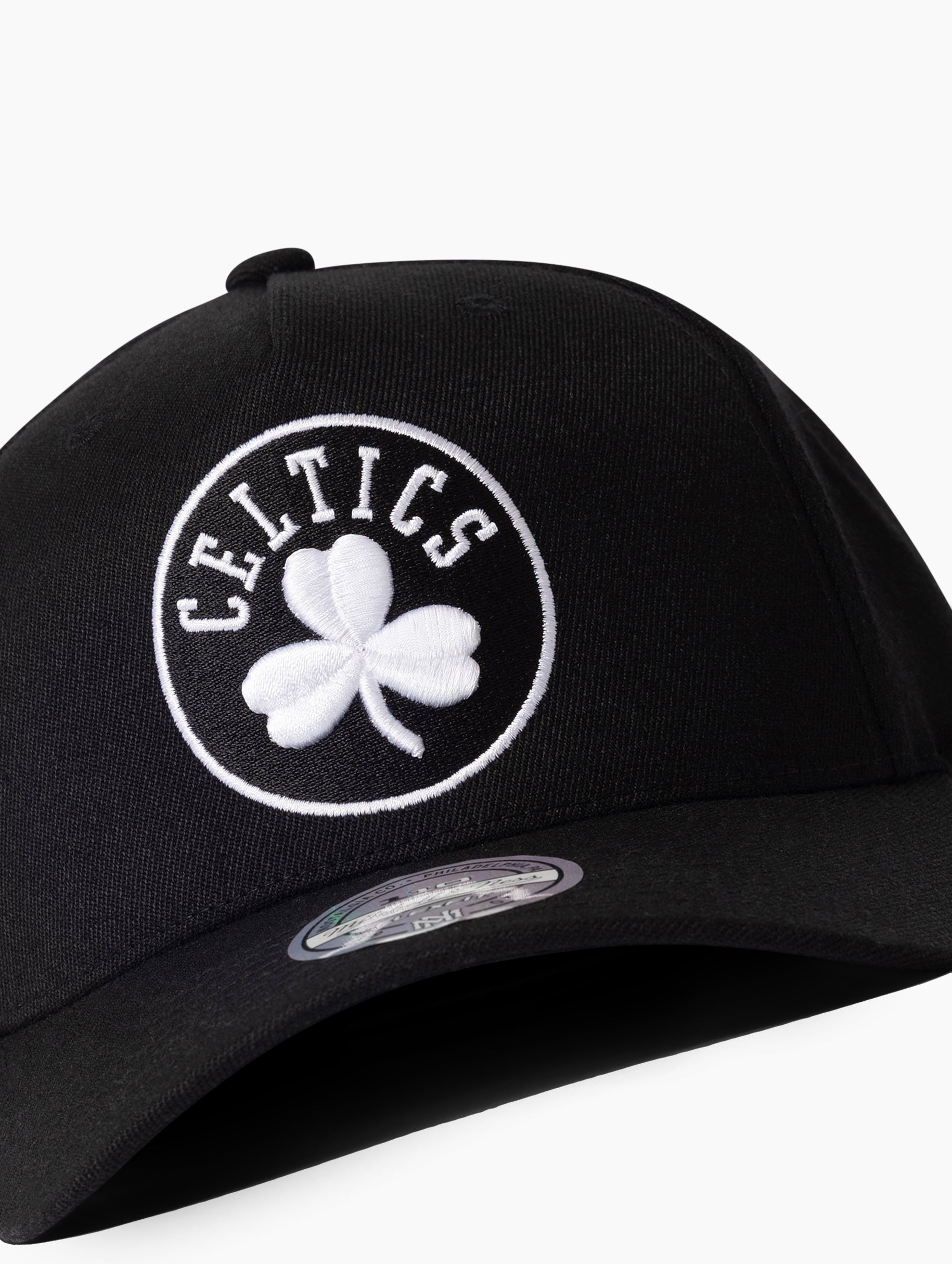 Mitchell & Ness NBA Flexfit 110 Black White Boston Celtics