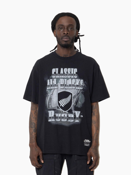 Mitchell & Ness Rugby Union Lightning Tee Classic All Blacks