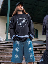 Mitchell & Ness Rugby Union Chrome Mesh Jersey Classic All Blacks