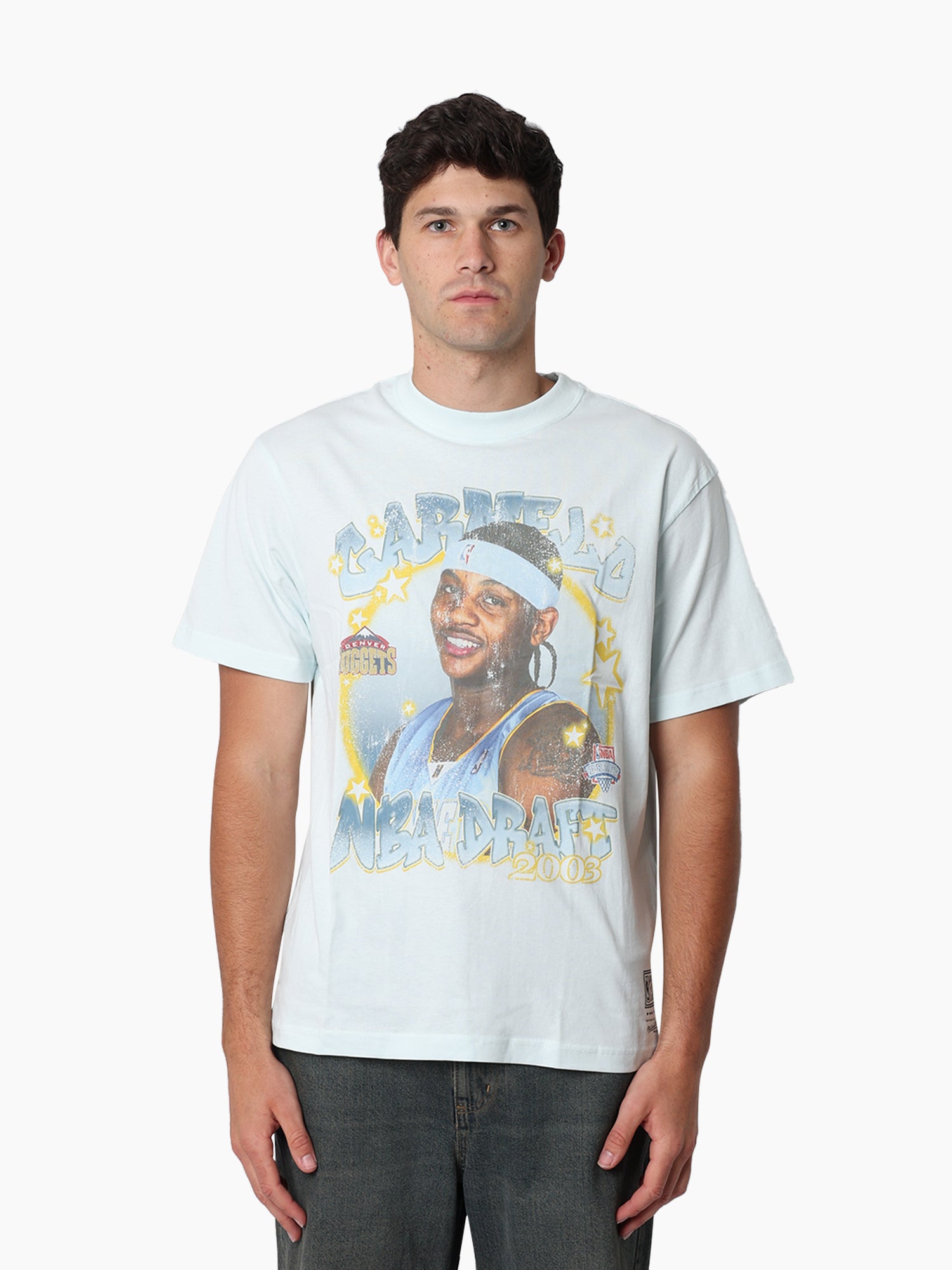 Mitchell & Ness NBA Star Burster Tee Denver Nuggets Anthony Saltwater Blue