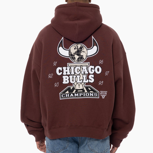 Mitchell & Ness NBA World Champions Hoodie Chicago Bulls Rum Raisin