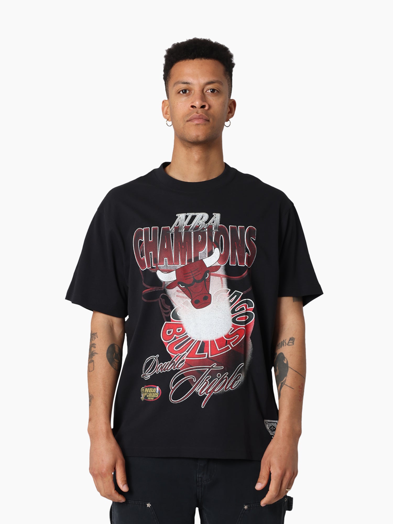 Mitchell & Ness NBA Hardlight Tee Chicago Bulls Faded Black