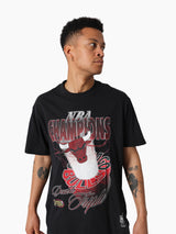 Mitchell & Ness NBA Hardlight Tee Chicago Bulls Faded Black