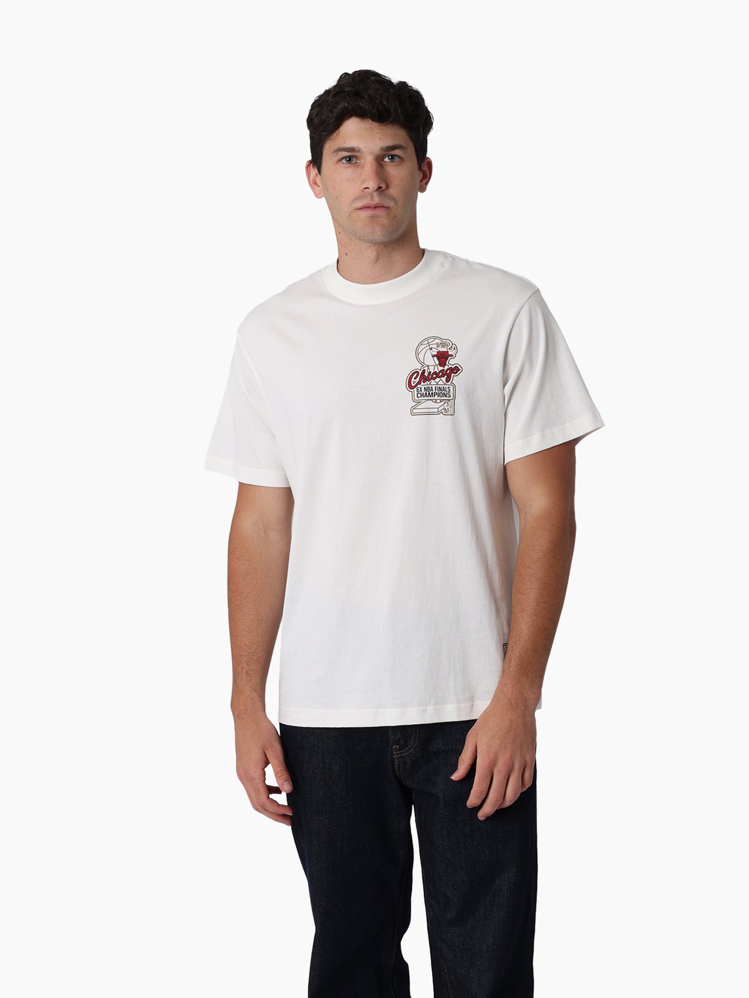 Mitchell & Ness NBA Golden Tee Chicago Bulls Vintage White