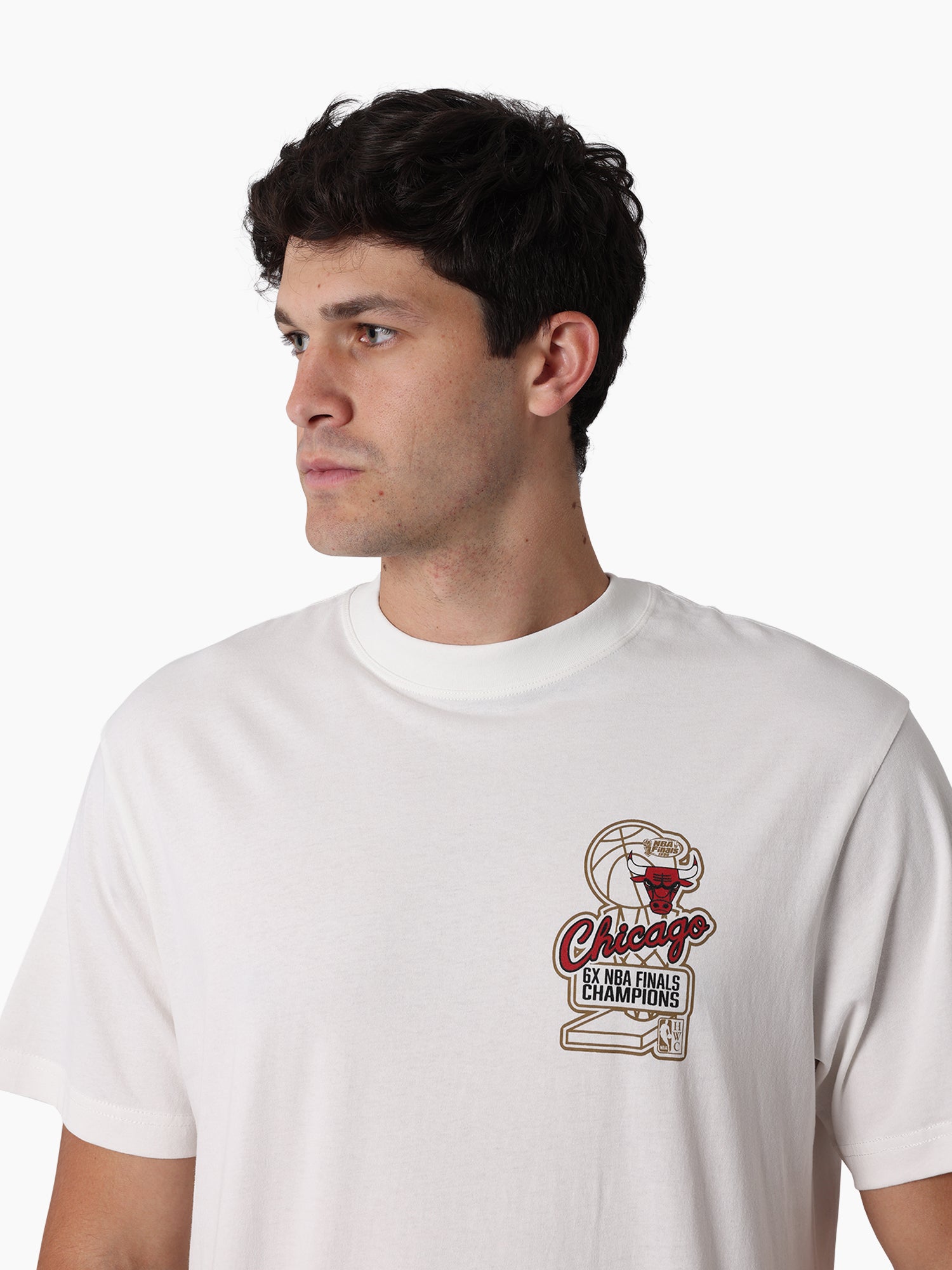 Mitchell & Ness NBA Golden Tee Chicago Bulls Vintage White