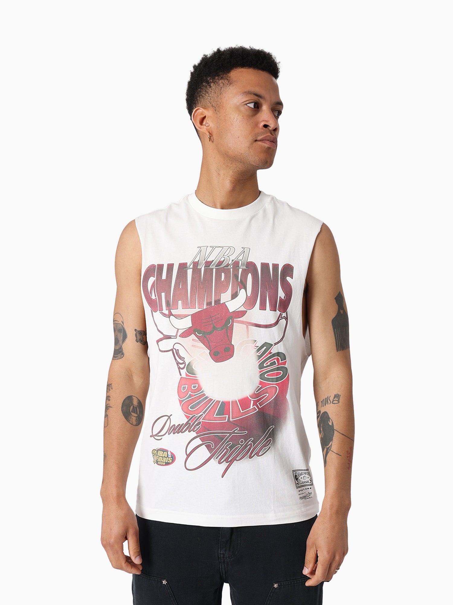 Mitchell & Ness NBA Hardlight Muscle Chicago Bulls Vintage White