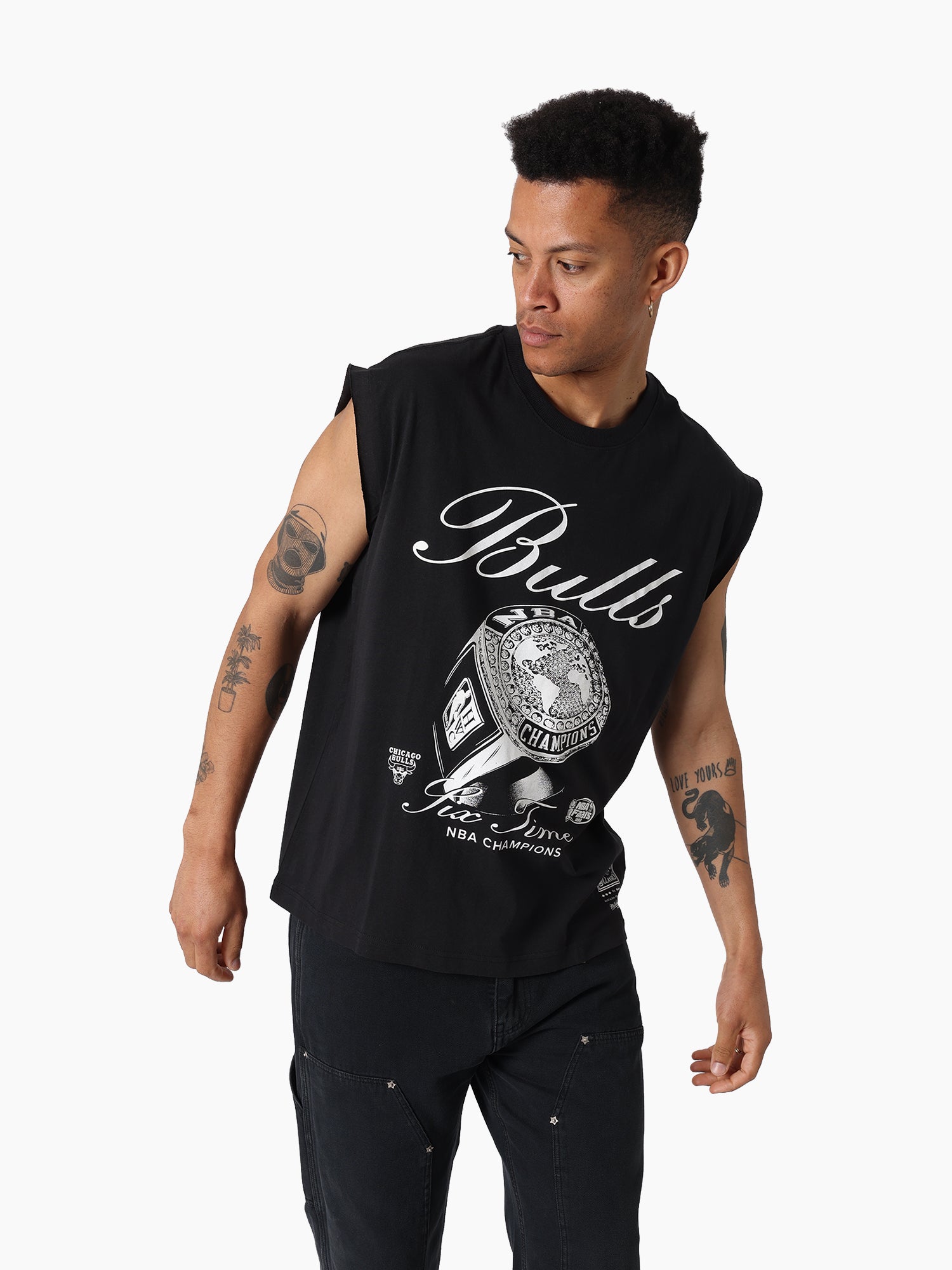 Mitchell & Ness Champions Script Boxy Muscle Chicago Bulls Black