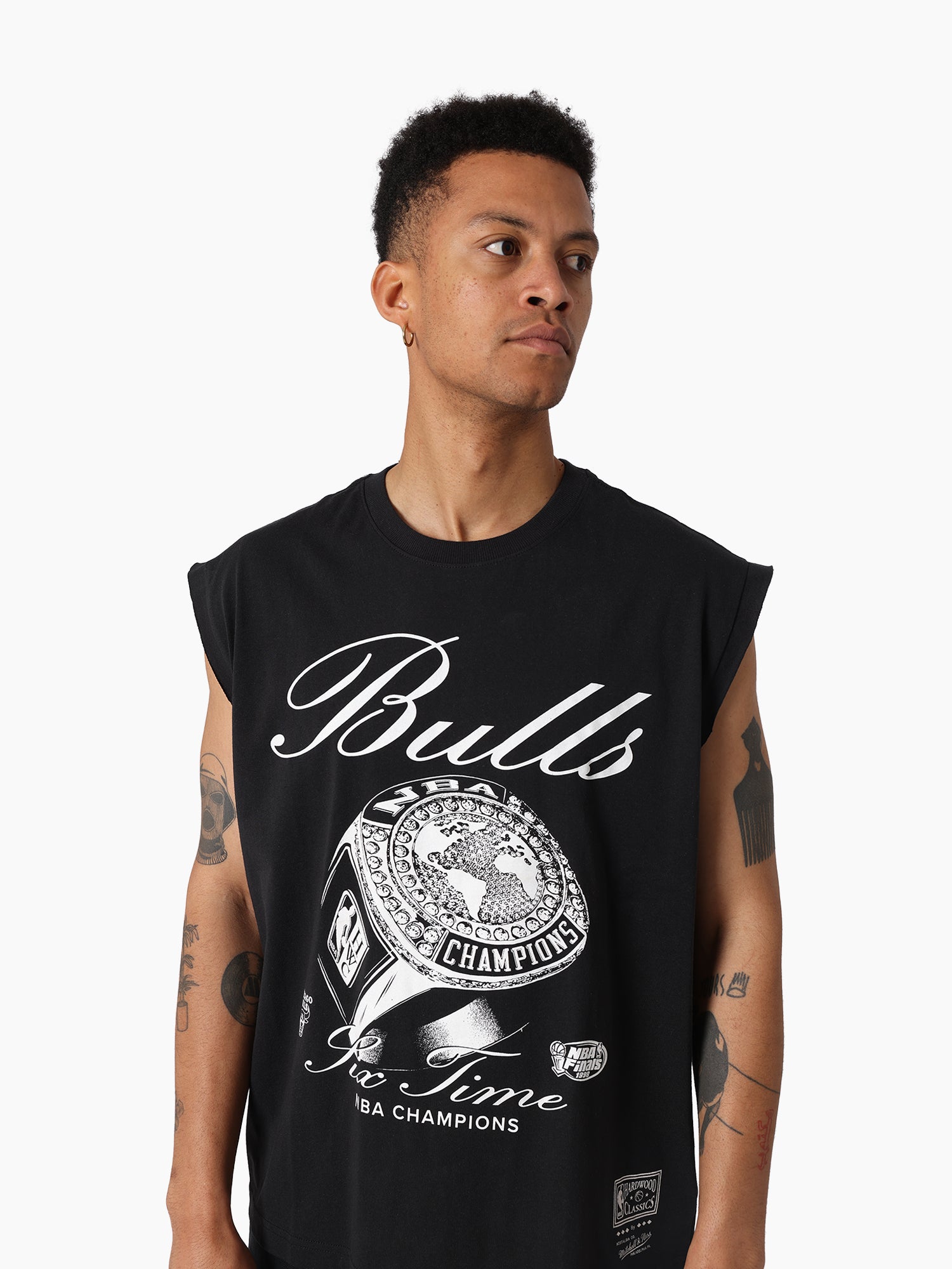 Mitchell & Ness Champions Script Boxy Muscle Chicago Bulls Black
