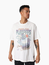 Mitchell & Ness NBA Hardlight Tee Charlotte Hornets Vintage White