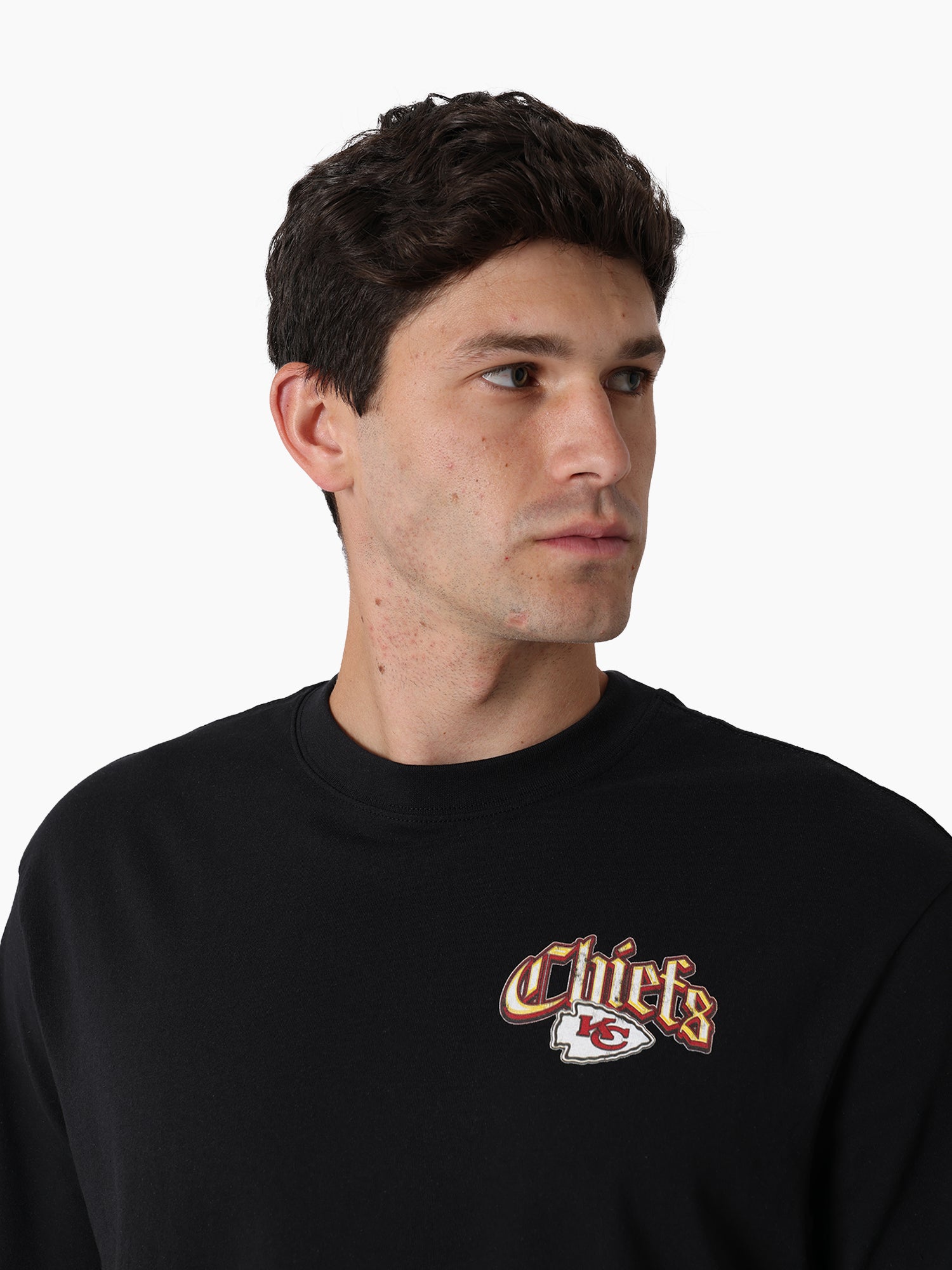 Mitchell & Ness NFL Gothic Script Tee Kansas City Chiefs Faded Black
