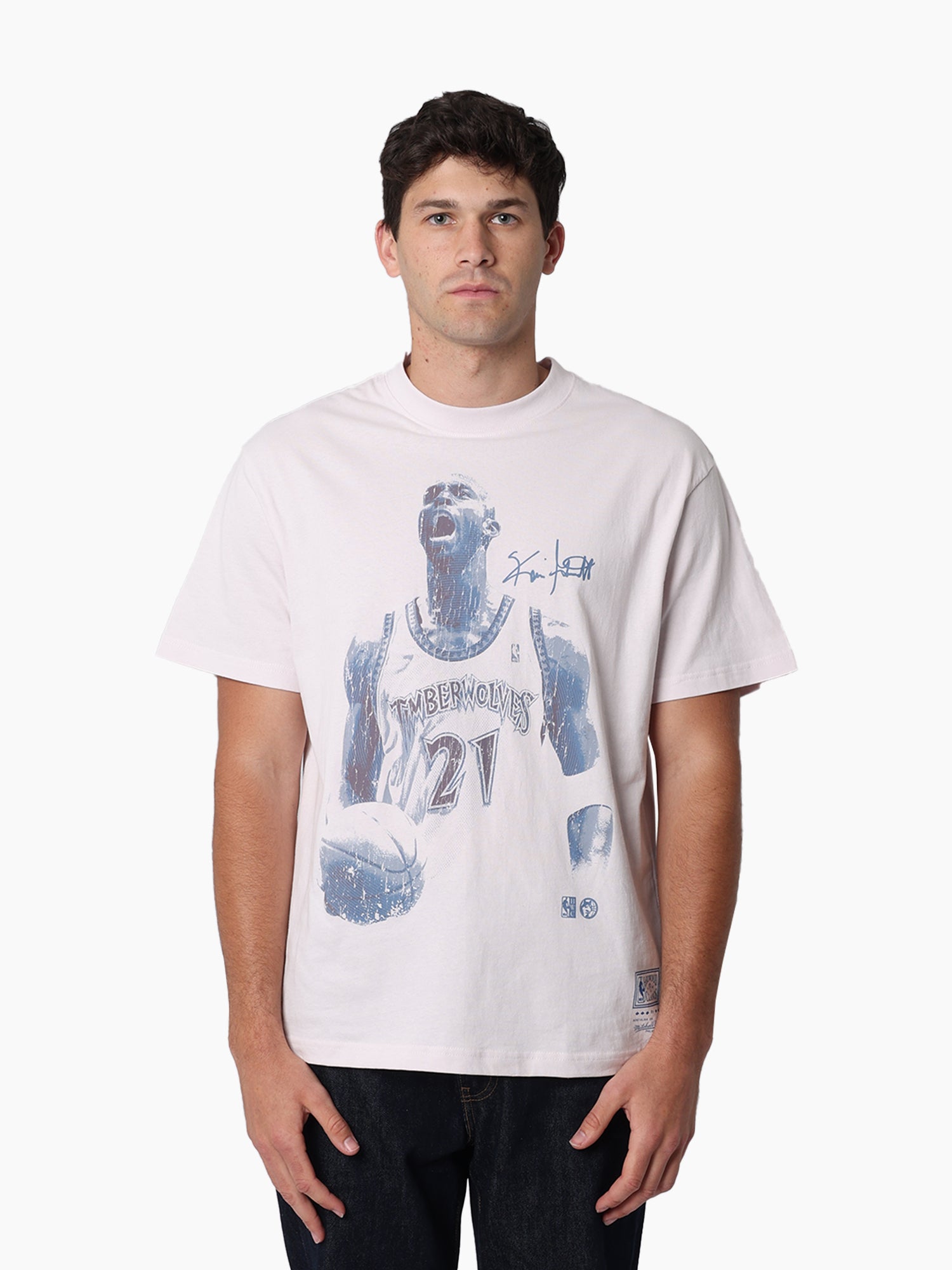 Mitchell & Ness NBA In The Moment Tee Minnesota Timberwolves Garnet Orchid Tint