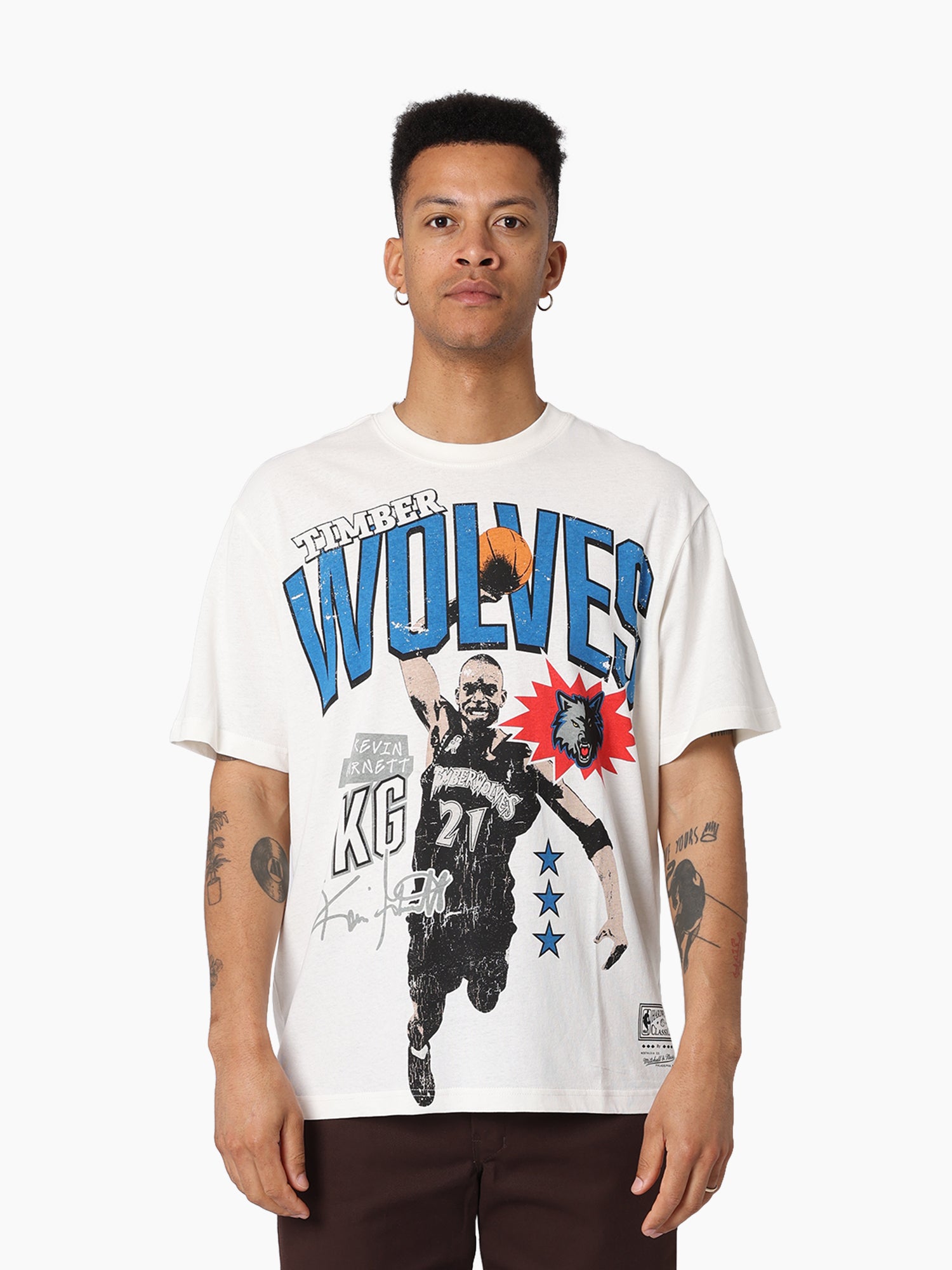 Mitchell & Ness NBA Noise Tee Minnesota Timberwolves Egret