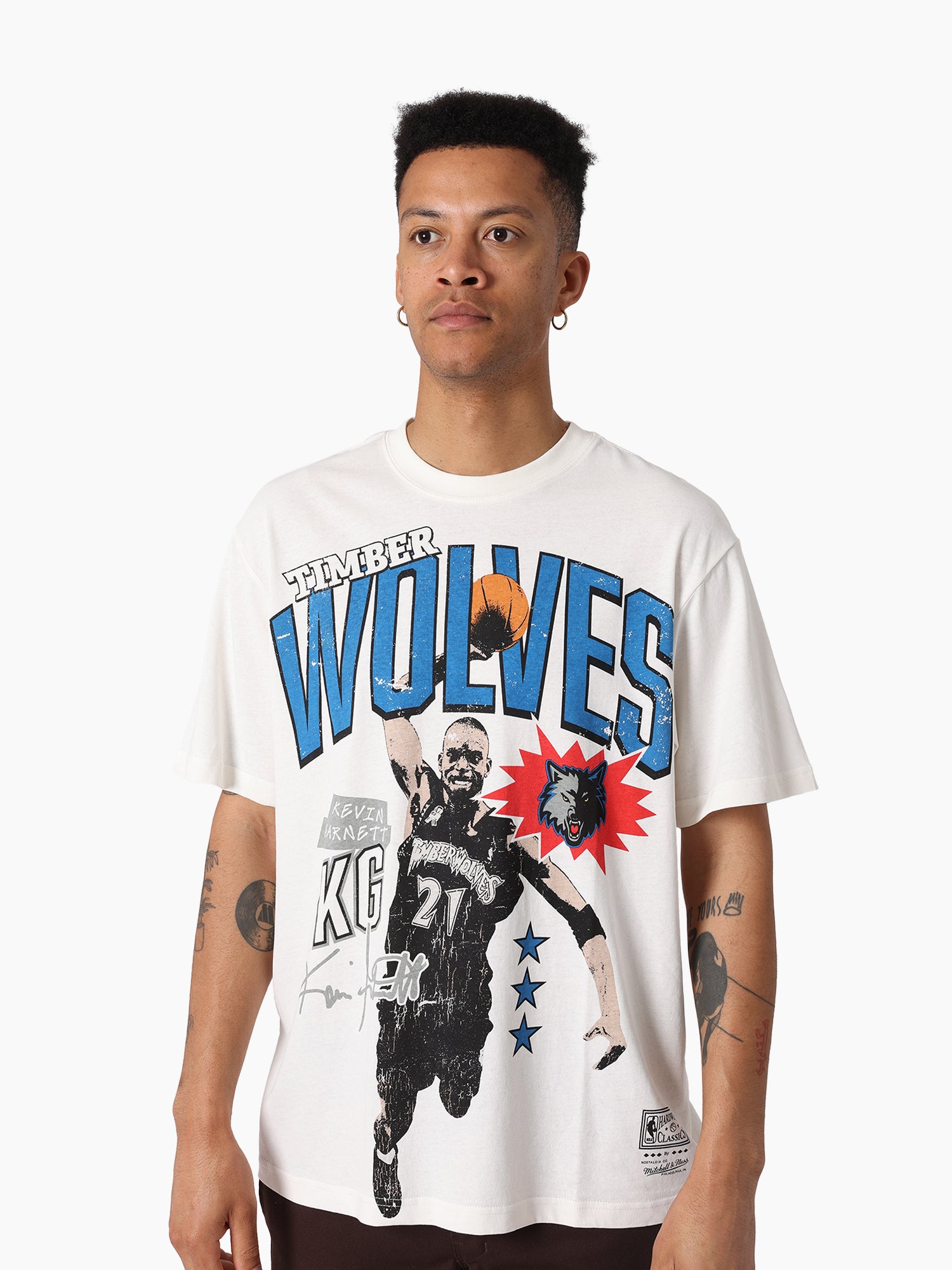 Mitchell & Ness NBA Noise Tee Minnesota Timberwolves Egret