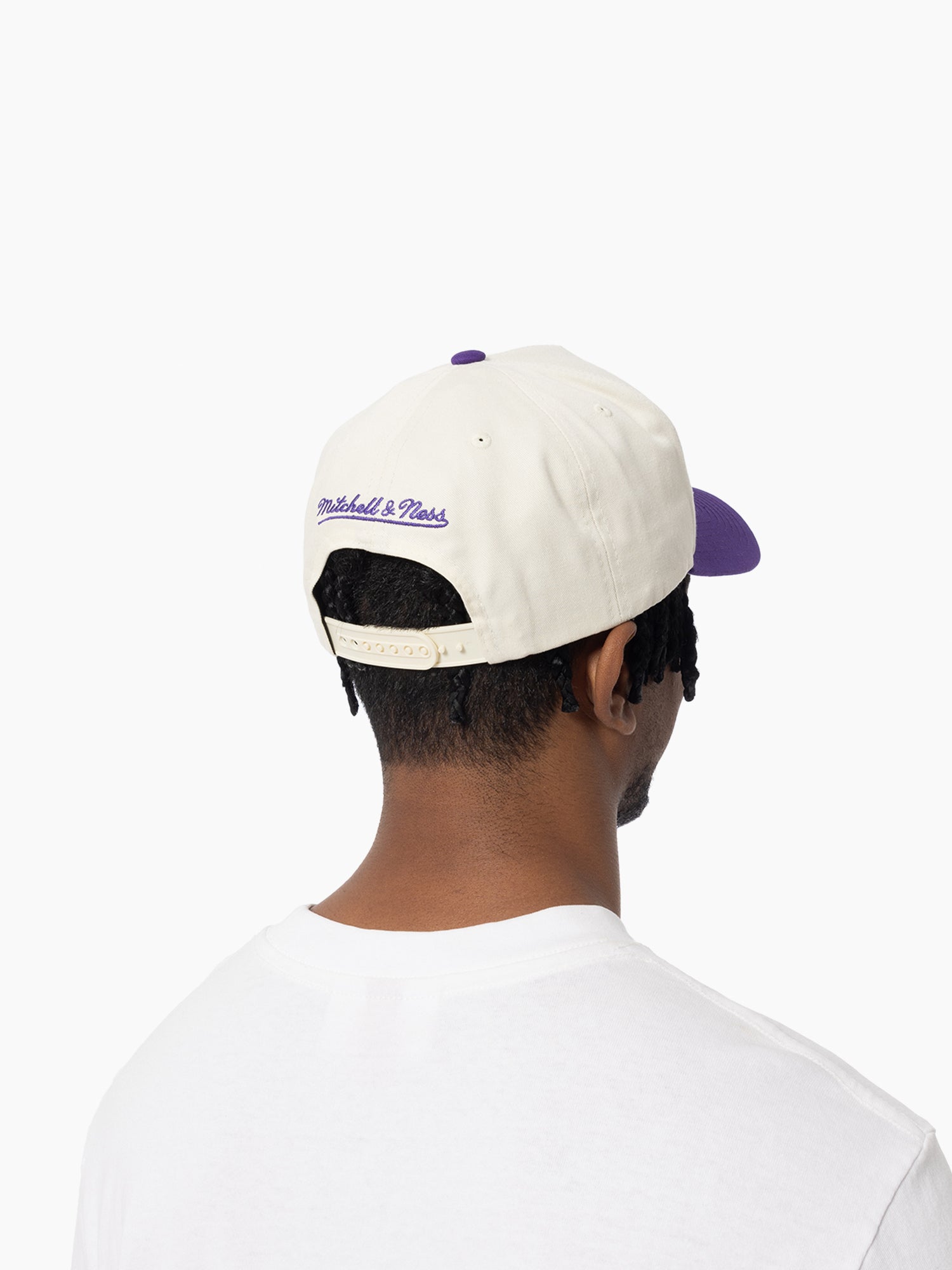 Mitchell & Ness NBA Pro Pinch Los Angeles Lakers White Cream Purple