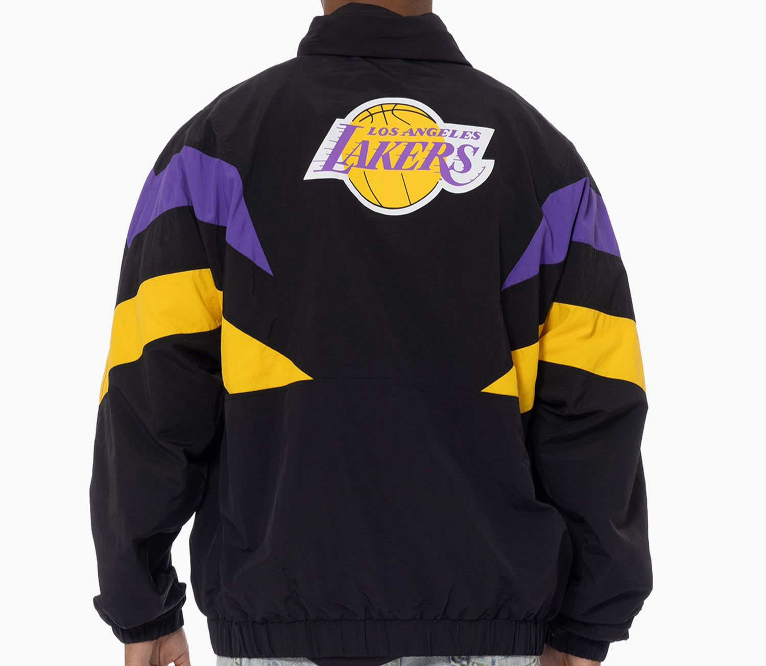 Mitchell & Ness NBA Spray Jacket Los Angeles Lakers Black Purple Yellow