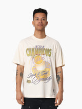 Mitchell & Ness NBA Hardlight Tee Los Angeles Lakers Ecru