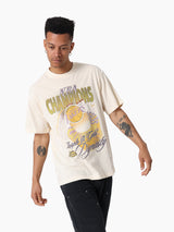 Mitchell & Ness NBA Hardlight Tee Los Angeles Lakers Ecru