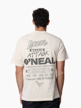 Mitchell & Ness NBA Stats Tee Los Angeles Lakers O’Neal Chalk