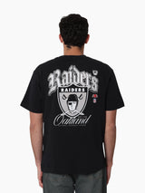 Mitchell & Ness NFL Gothic Script Tee Las Vegas Raiders Faded Black