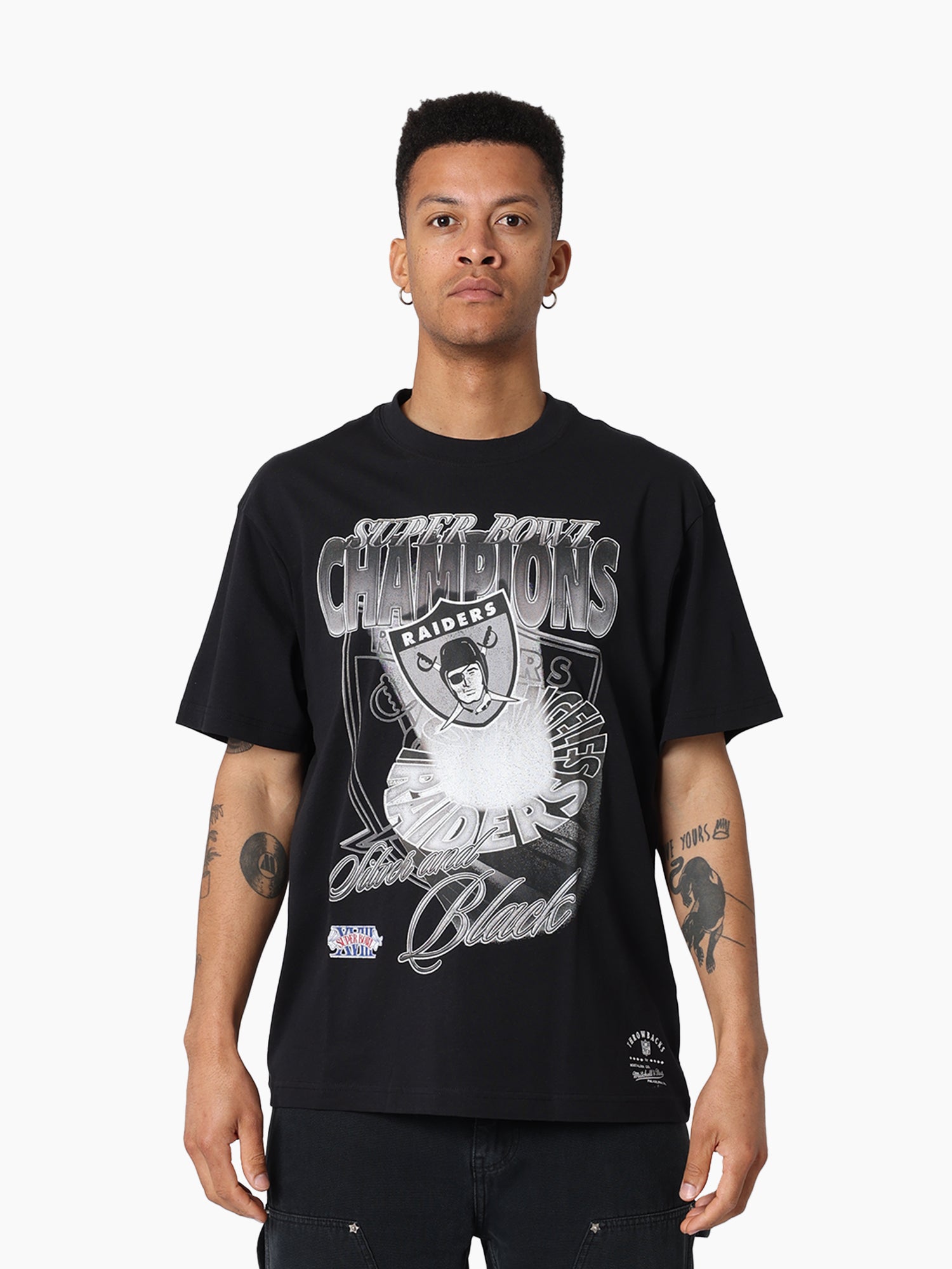 Mitchell & Ness NFL Hardlight Tee Las Vegas Raiders Faded Black