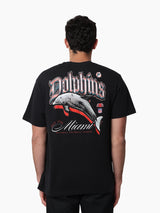 Mitchell & Ness NFL Gothic Script Tee Miami Dolphins Faded Black