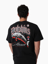 Mitchell & Ness NFL Gothic Script Tee Miami Dolphins Faded Black