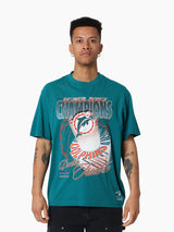Mitchell & Ness NFL Hardlight Tee Miami Dolphins Blue