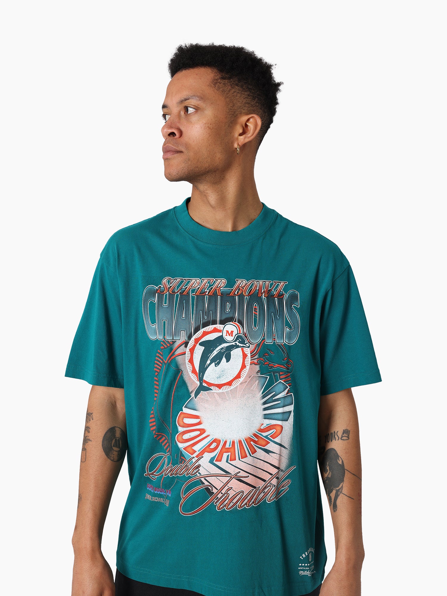Mitchell & Ness NFL Hardlight Tee Miami Dolphins Blue