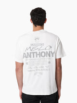 Mitchell & Ness NBA Stats Tee New York Knicks Anthony Vintage White