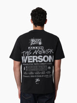 Mitchell & Ness NBA Stats Tee Philadelphia 76ers Iverson Faded Black