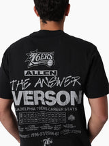 Mitchell & Ness NBA Stats Tee Philadelphia 76ers Iverson Faded Black