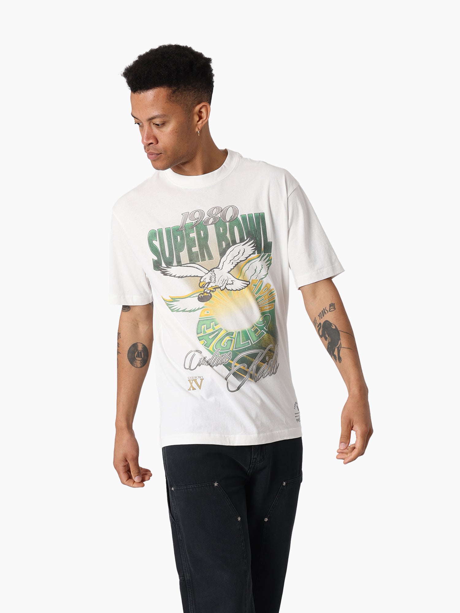 Mitchell & Ness NFL Hardlight Tee Philadelphia Eagles Vintage White