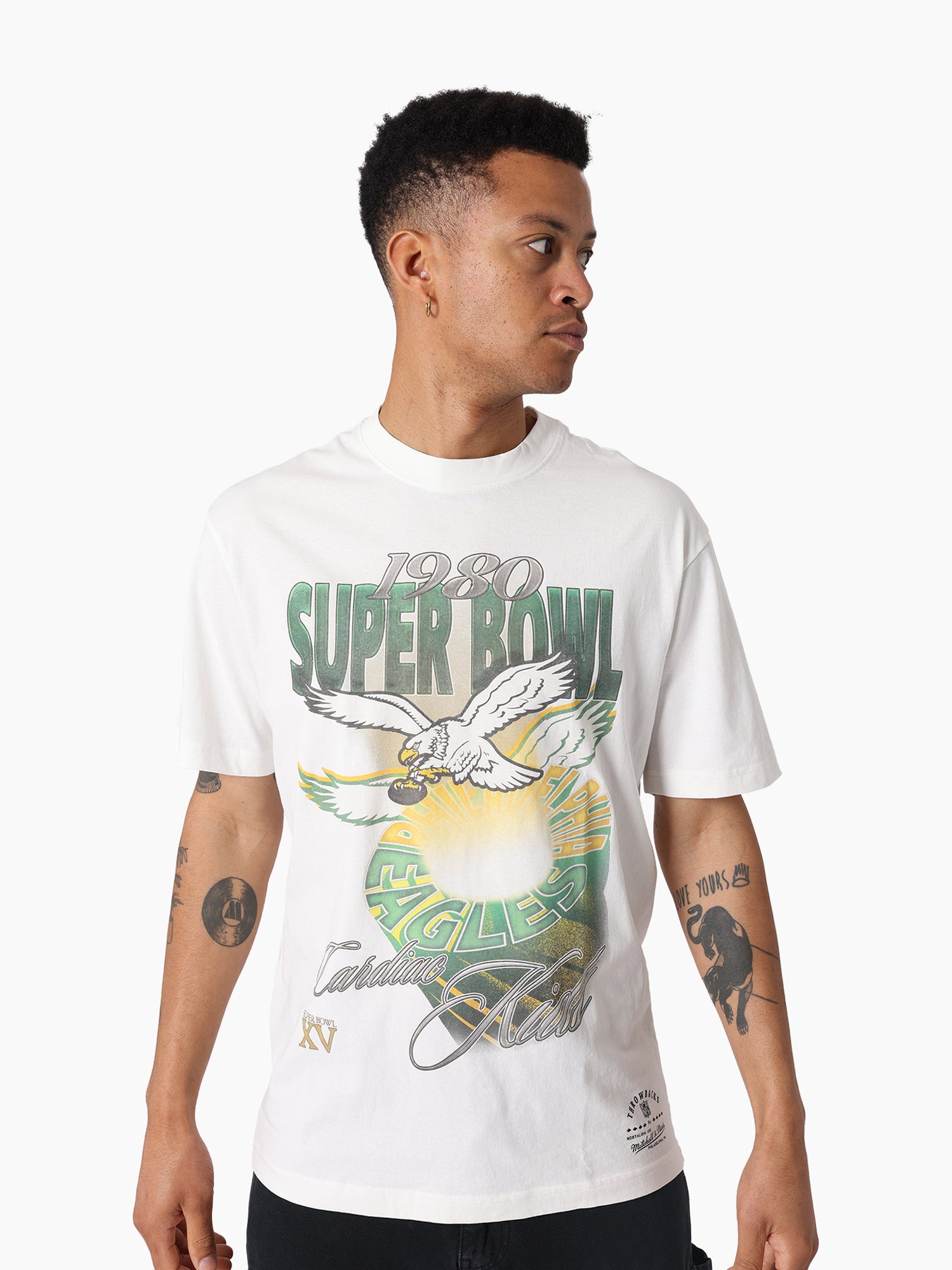 Mitchell & Ness NFL Hardlight Tee Philadelphia Eagles Vintage White
