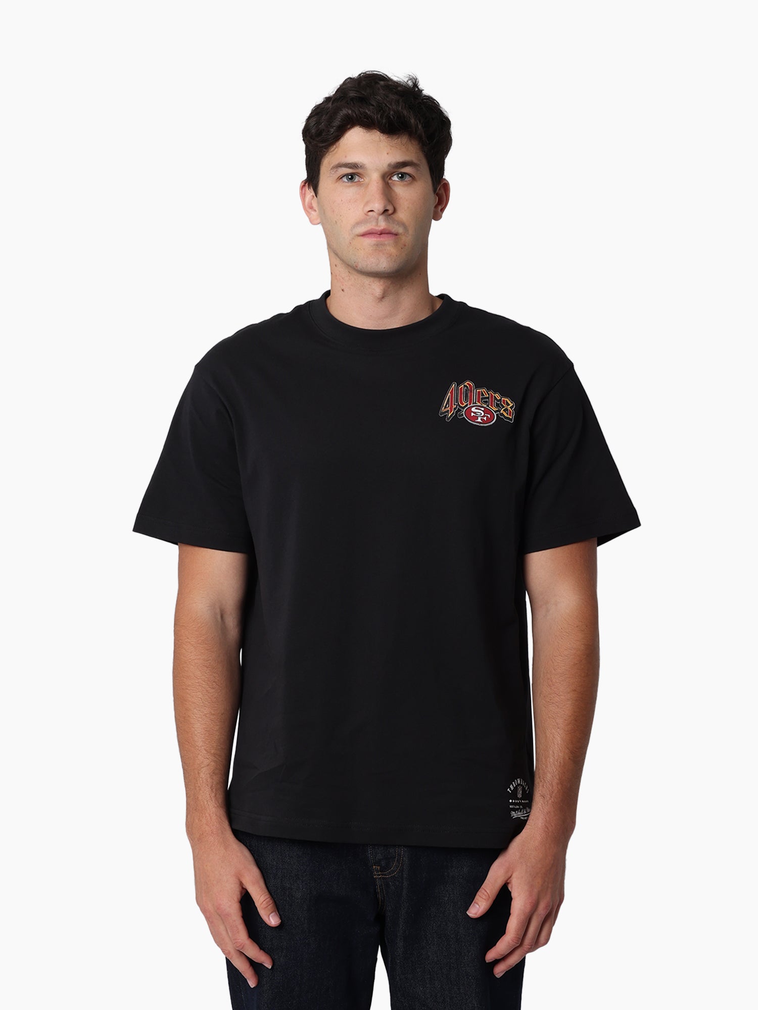 Mitchell & Ness NFL Gothic Script Tee San Francisco 49ers Faded Black