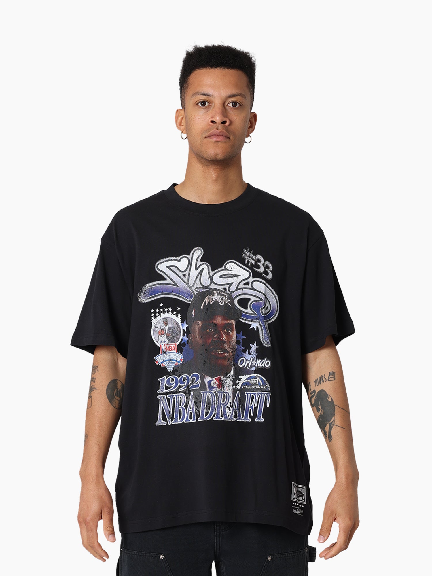 Mitchell & Ness NBA Star Burster Tee Orlando Magic O’Neal Faded Black