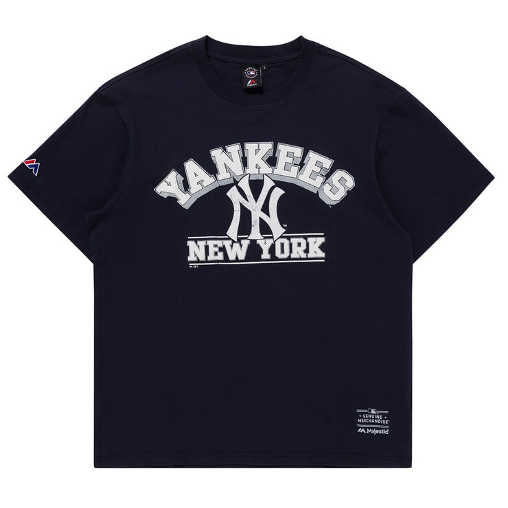 Majestic MLB Cracked Puff Arch Tee New York Yankees Seaborn