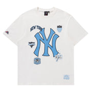 Majestic MLB Logomania Tee New York Yankees Vintage White