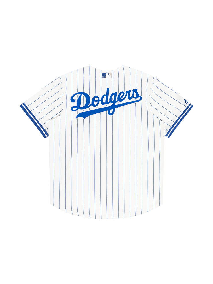 Majestic MLB Replica Pinstripe Jersey Los Angeles Dodgers Vintage White