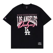 Majestic MLB Team Script Tee Los Angeles Dodgers Faded Black