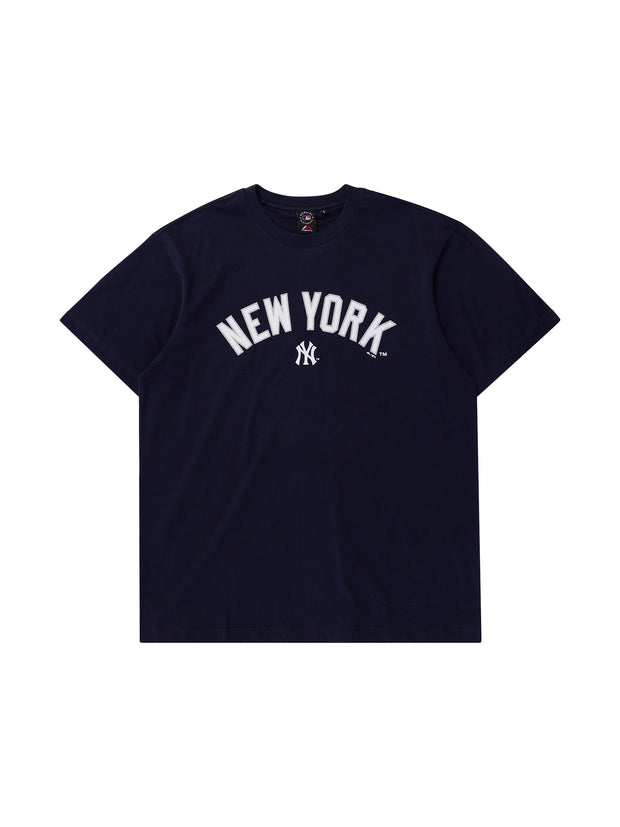 Majestic MLB Team Wordmark Tee New York Yankees True Navy